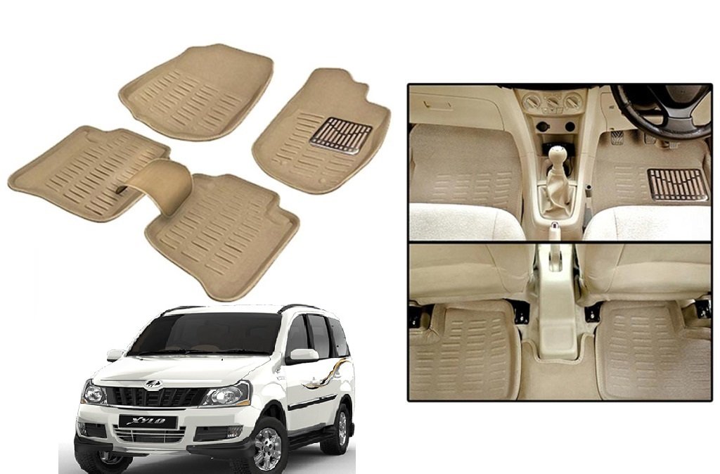 Autonity 3D Beige Car Floor/Foot Mats For Mahindra Xylo Amazon.in