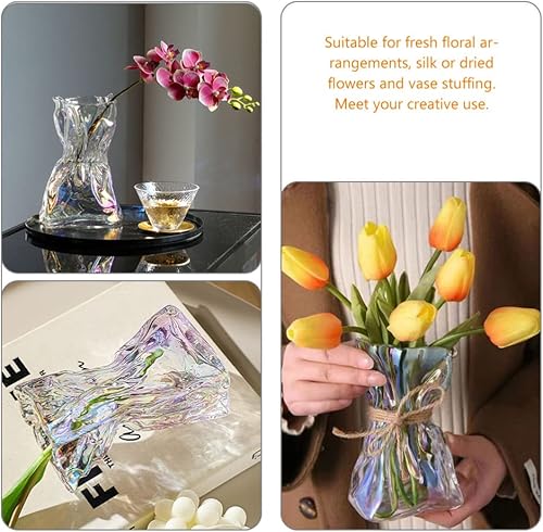 Miniatura 3 de Jarrón hidropónico para flores secas, jarrón de flores de estilo simple, florero de flores de vidrio, jarrón de cristal seco, florero de cristal