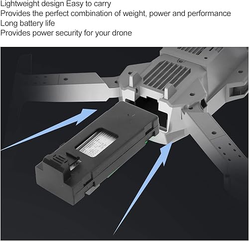 Miniatura 3 de Vbestlife Batería de litio de 3.7 V 1800 mAh con control remoto para E88 E88PRO Ls E525 E525 PRO