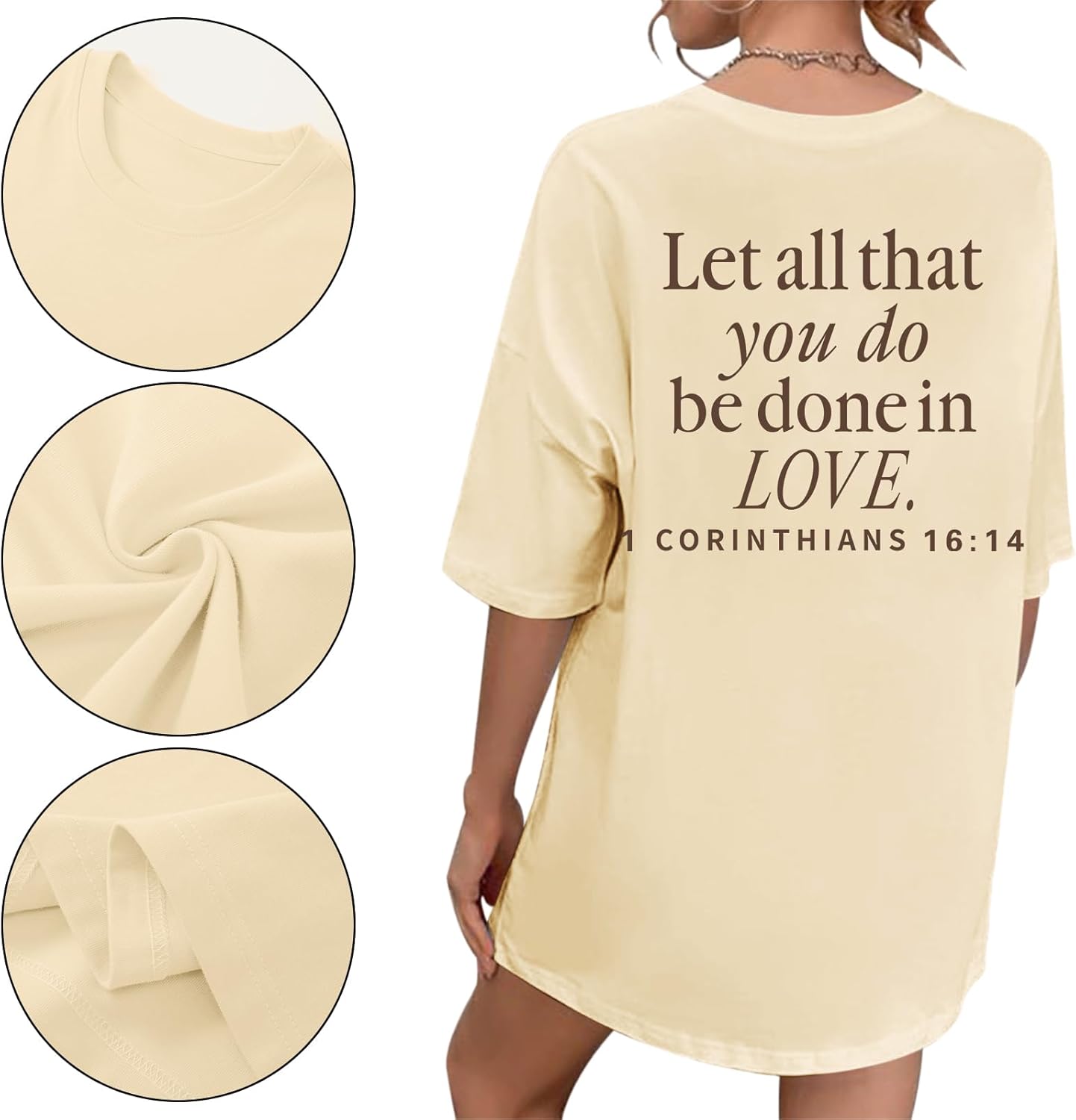 Christian Shirts for Women Oversized Jesus Religious Faith Tshirt Sayings Bible Verse Inspirational Tees Casual Tops - Image 6