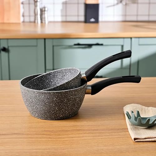 Miniatura 4 de Karaca Gris Biogranit - Juego de salsa de 2 piezas, jarra de leche de 6.3 in, 1,6 L, 7.1 in, jarra de leche 1,7 L, color gris