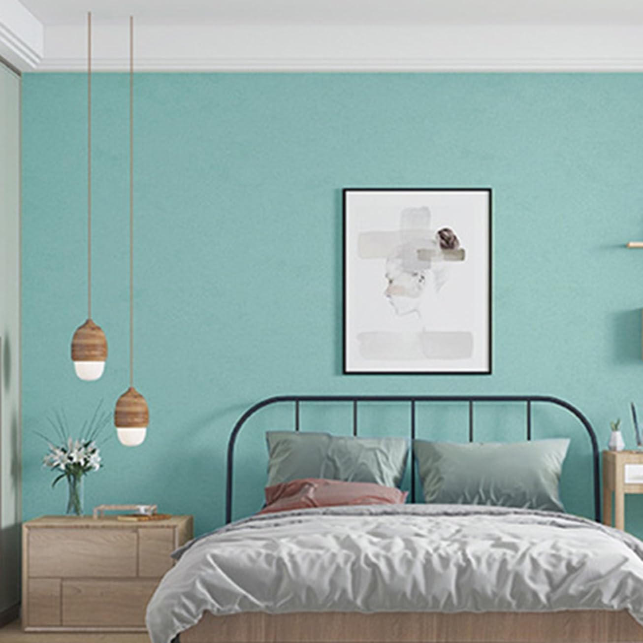 Amazon.co.jp: [YXSNG] 壁紙 のりなし 西海岸風 ブルー ネイビー