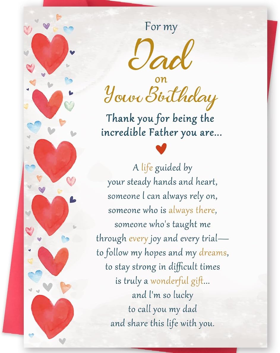 Dad Birthday Card, Funny Birthday Card for Dad, Happy Birthday Cards Gifts from Son Daughter