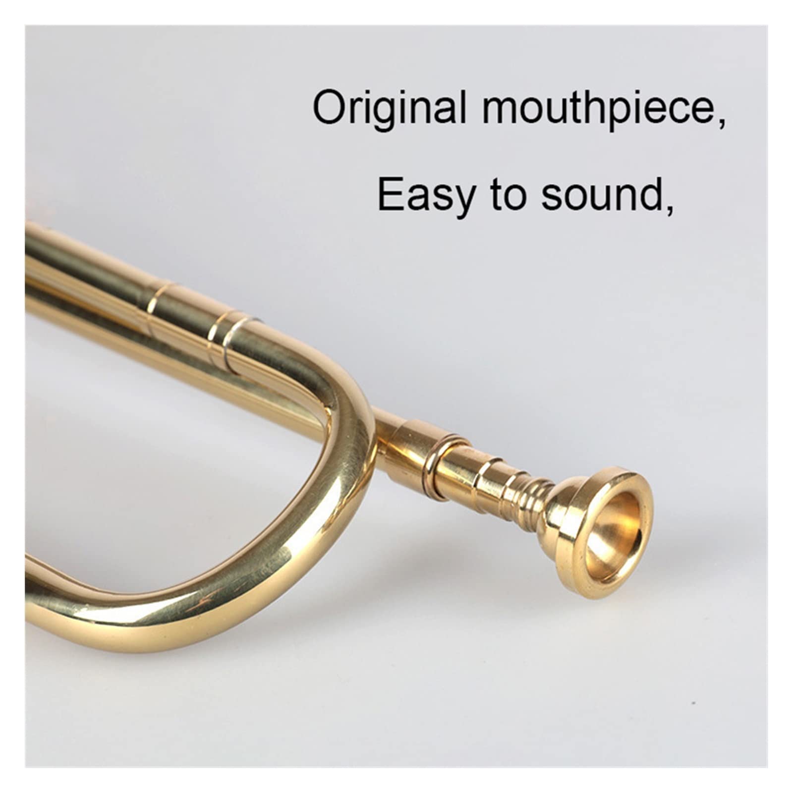 VSOLS Trompete Messing Musical Instrument School Band Anfänger Orchester Bugle Traditionelles Instrument (Color : Gold)