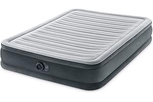 Intex 67767ED Dura-Beam Deluxe Comfort-Plush Mid-Rise Air Mattress: Fiber-Tech – Full Size...
