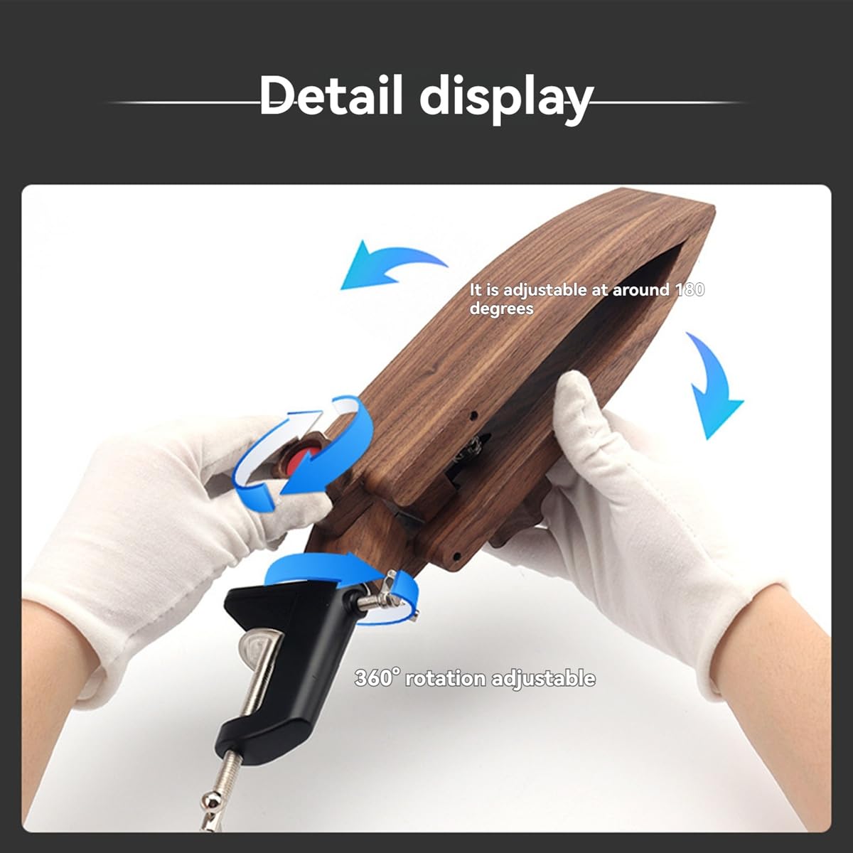 Pince en Bois Réglable pour Couture à la Main, Outil de Couture Pliable pour Cuir, Pince Fixe