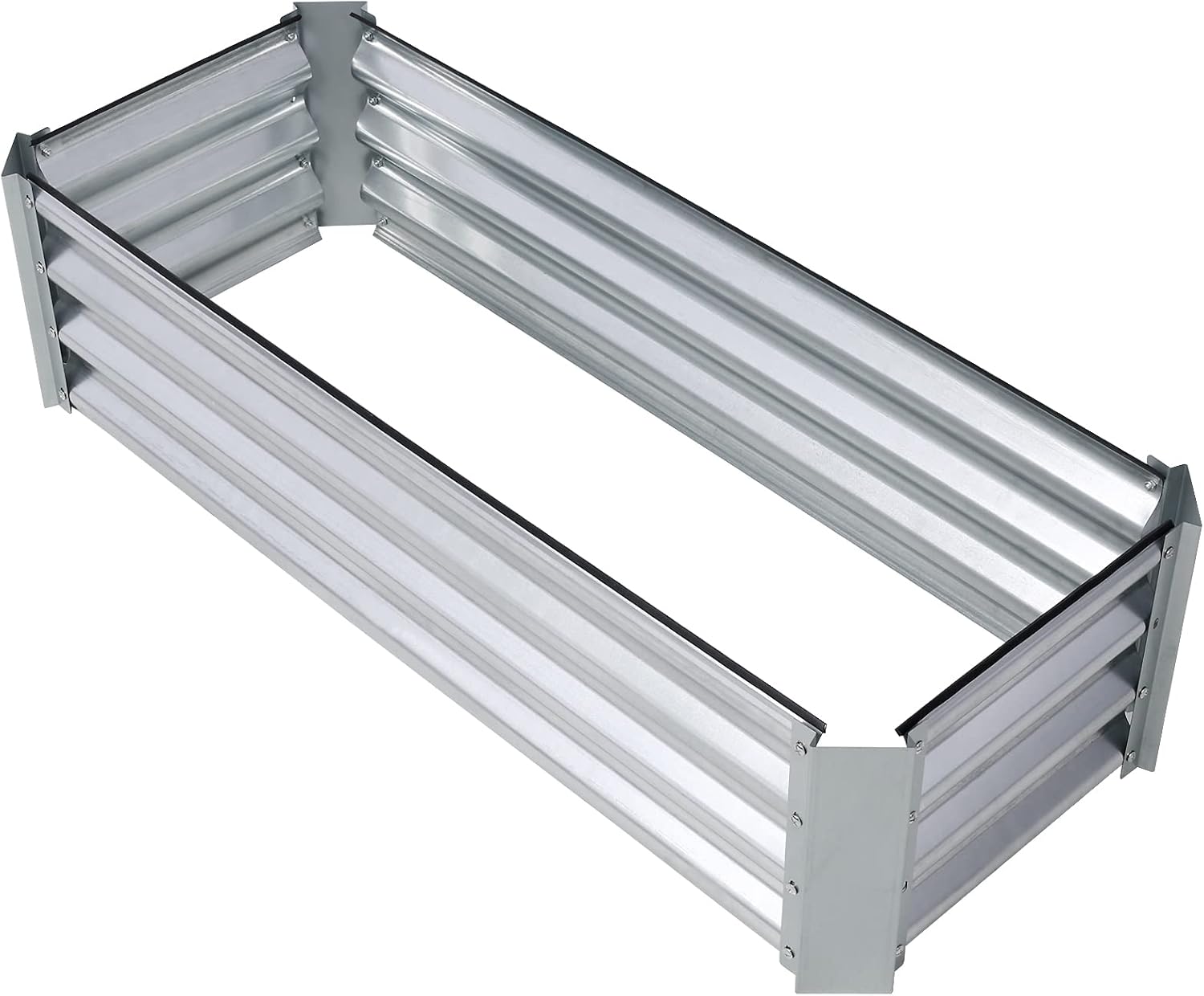 Galvanized Raised Garden Beds,4 * 1.5 * 1 ft Large Metal Planter Box Steel Kit for Outdoor Plants,Backyard Planter Raised Beds for Vegetables,Flower,Herb,Fruits