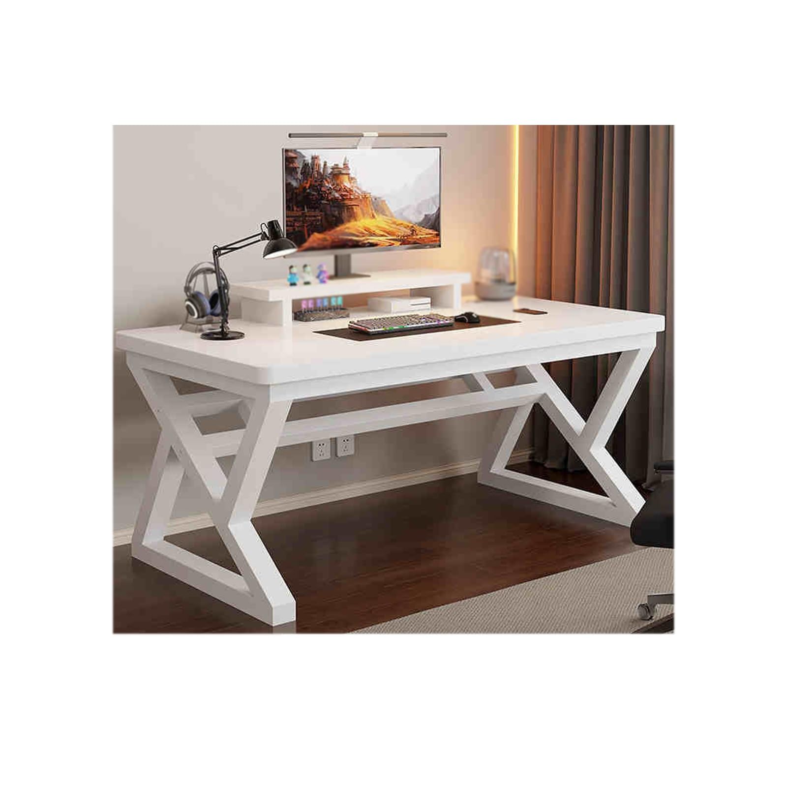 Bureau d'écriture en bois moderne et simple pour ordinateur