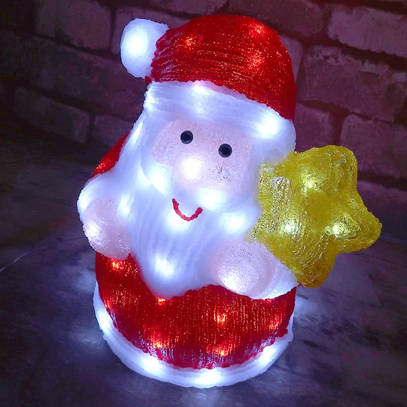 アンティーク　サンタクロース　置物　イルミネーション　光るサンタクロース 楽天市場】2025年今年のクリスマス 光るイルミネーション