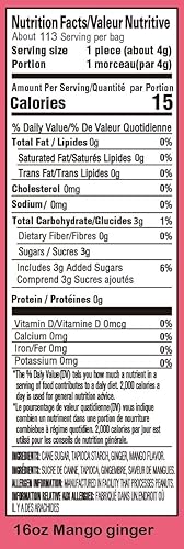 Miniatura 10 de Gem Gem Caramelos masticables de jengibre masticables (paquete a granel de 1 libra) (naranja)