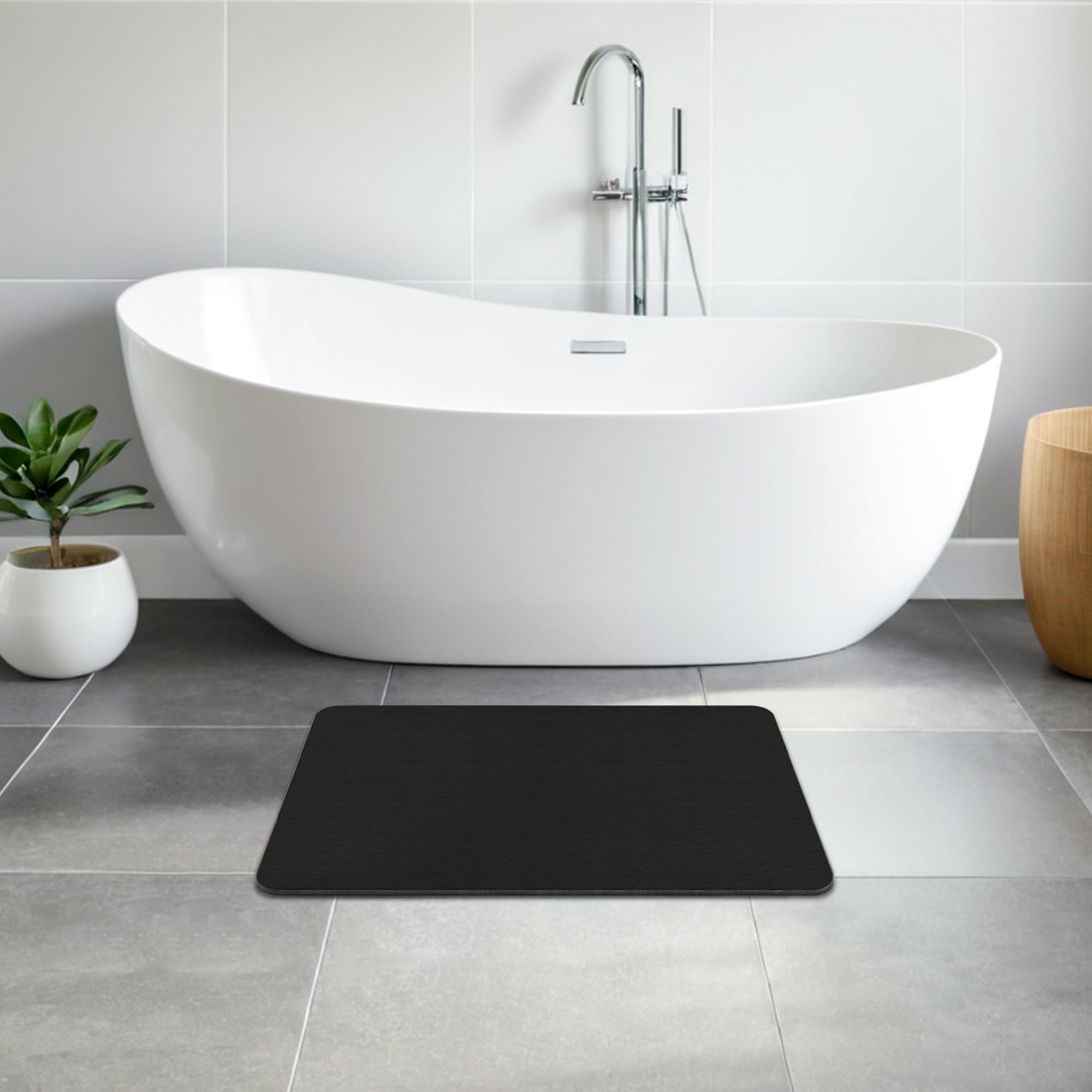 Amazon.com: THMINS Large Stone Bath Mat, 24''x16'' Non-Slip