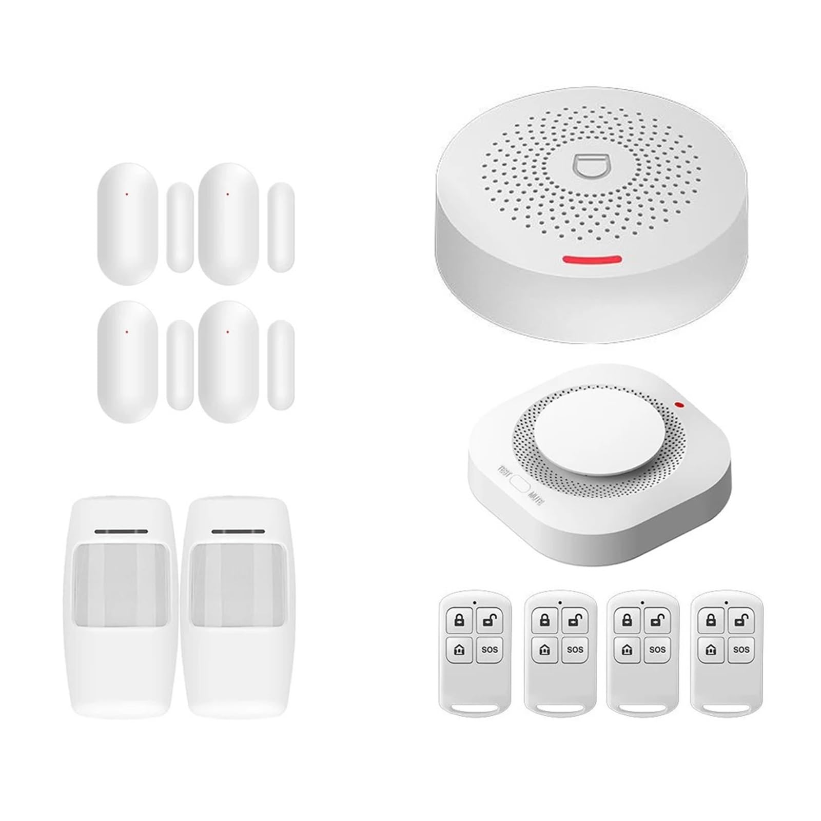 Fabrik WiFi Home Einbrecher Sicherheit Drahtlose Tuya Alarm System Bewegungsmelder APP Control Feuer FernüBerwachung(No.4)