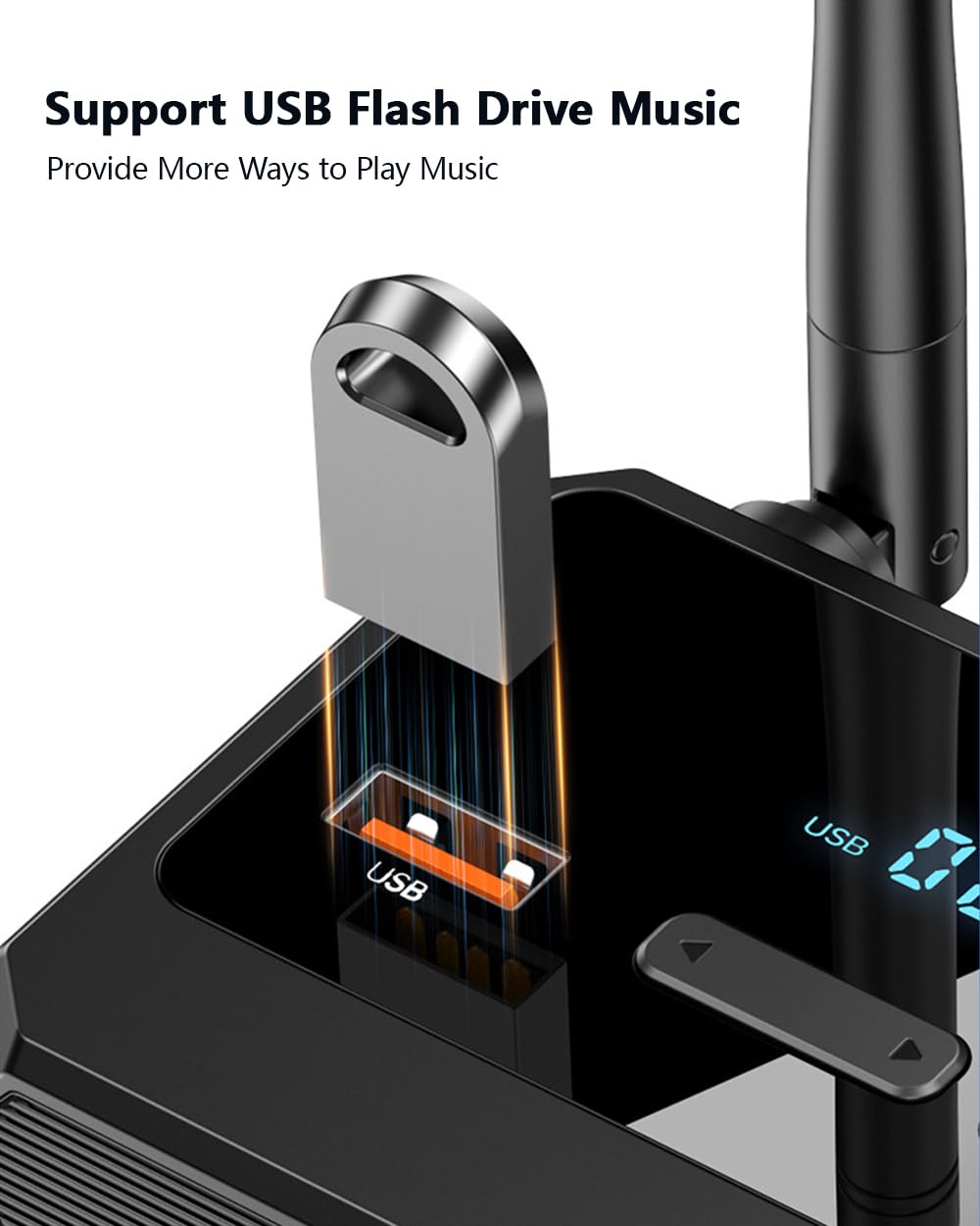 Bluetooth 5.3 Receiver for Home Stereo, Optical Low Latency & HD Music Audio Bluetooth to RCA Adapter Speakers/Wired Speakers/Home Audio Music Streaming Stereo System, Support AUX/USB