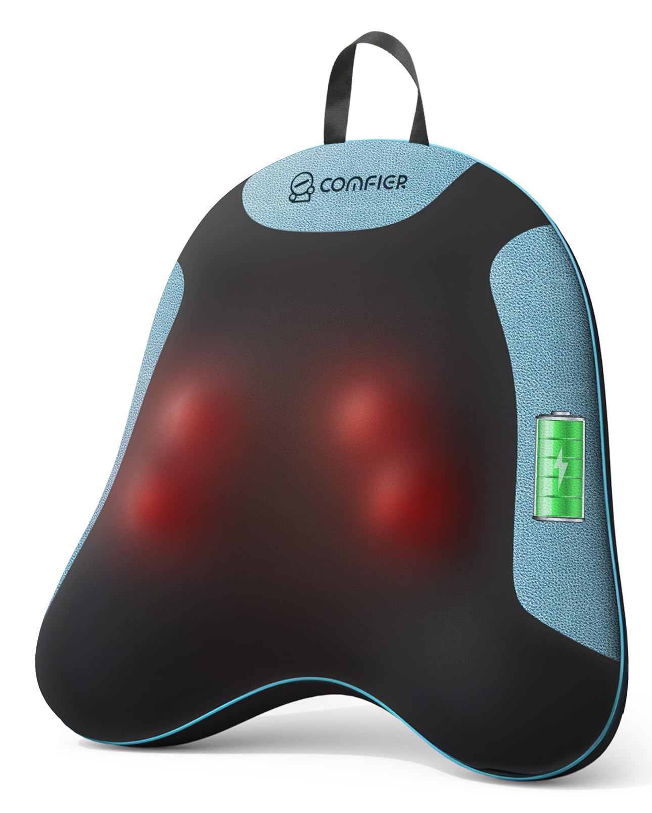 COMFIER Masajeador Cervical y Espalda Inalámbrico con Función de Calor, Cojín de Masaje Shiatsu para Aliviar el Dolor de Cuello y Hombros, Masajeador Espalda y Lumbar, Regalo para Mujeres y Hombres
