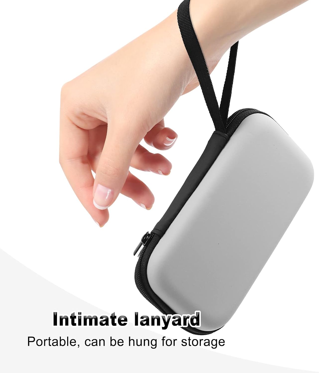 Tampon Holder for Purse,2 Pack Gray Tampon Storage Bag with Zipper