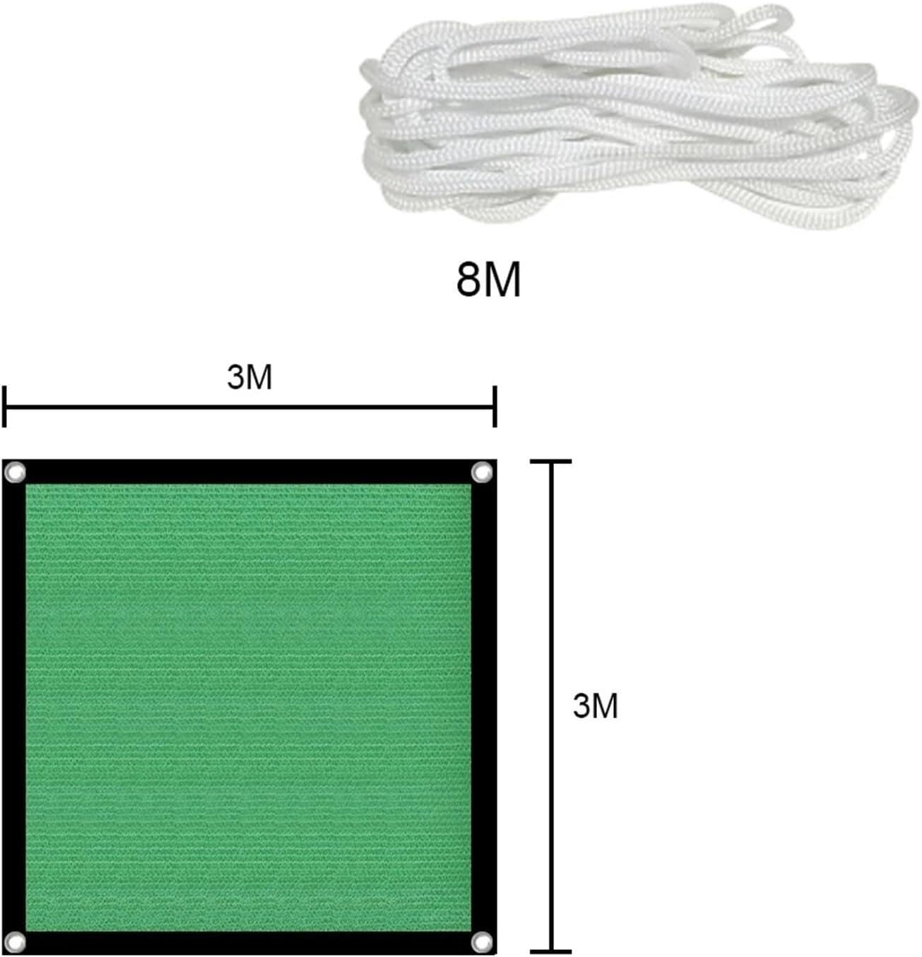 Ombrellone da giardino, Vele ombreggianti Tende da sole impermeabili Vela parasole Giardino domestico Patio Tettoia esterna (Colore : Green)(3x4m)