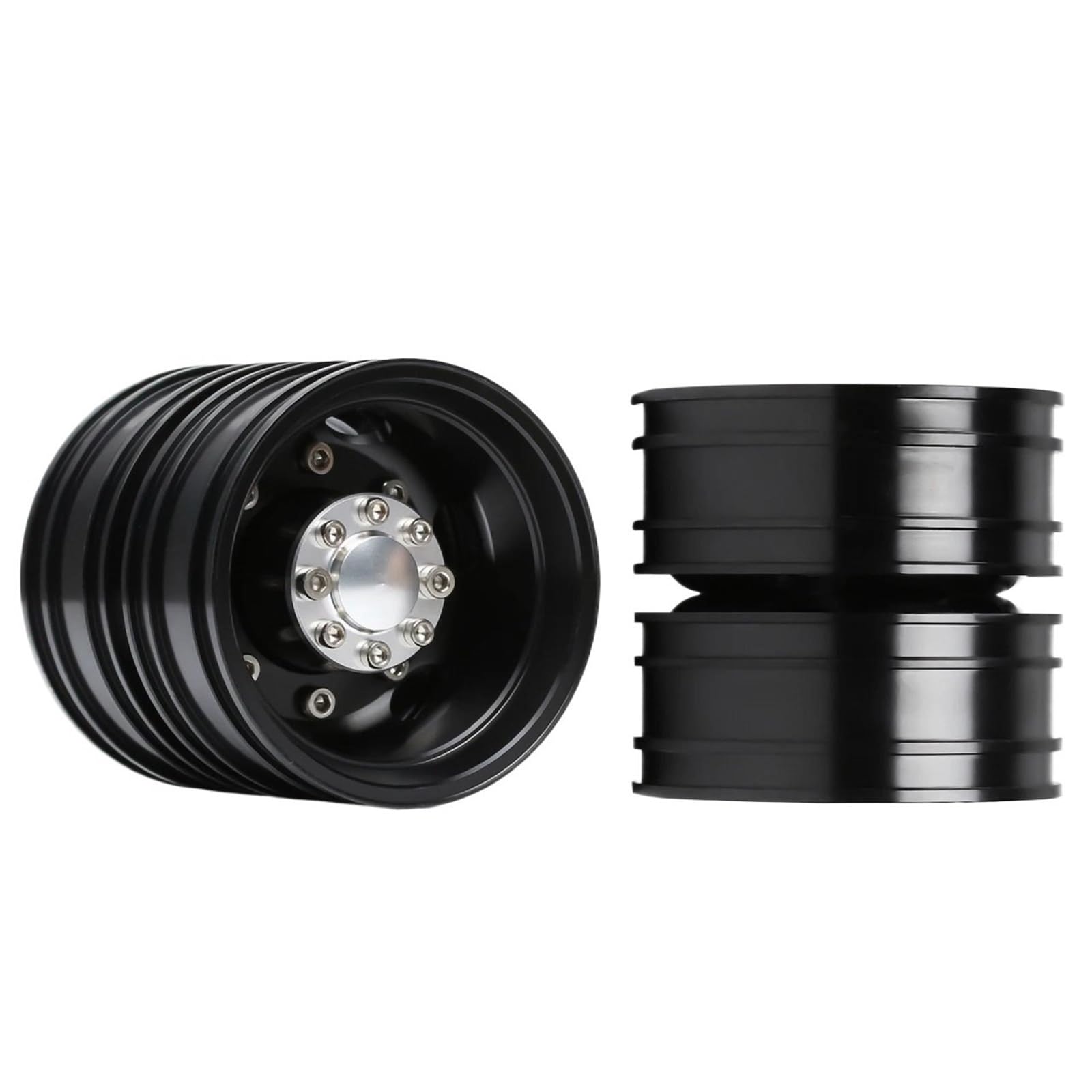 Rc Replace Components Compatible with Tamiya 1/14 Tractor Truck RC Car Accessories Alloy Front Rear Wheel Hub Rim Replacement Modification Parts