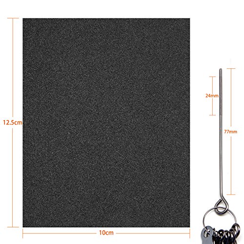 Blisstime 2 Sets (4Pcs) 6 String Acoustic Guitar Bone Bridge Saddle And Nut, Made Of Real Bone With 9 Pcs Sand Paper, Stainless Steel Needle Files Of 13 Sizes #TOP4