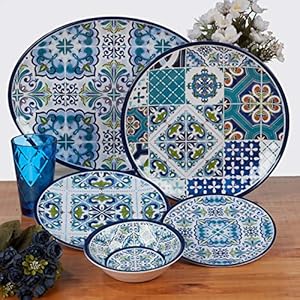 Certifiedinternationalmosaic12pcmelaminedinnerwaresetservicefor4multicolor Urban Country Home Decor Certified international mosaic 12 pc melamine dinnerware set service for 4 multicolor urban country home decor