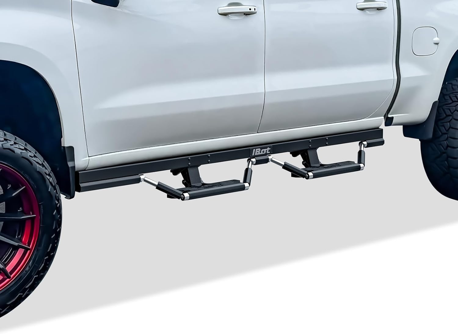 APS iBot Power Drop Steps-Slim Design Running Boards Compatible with Chevy Silverado GMC Sierra 1500 2022-2026 Crew Cab & 2500 3500 2024-2026 (Exclude 22 Silverado 1500 LTD)