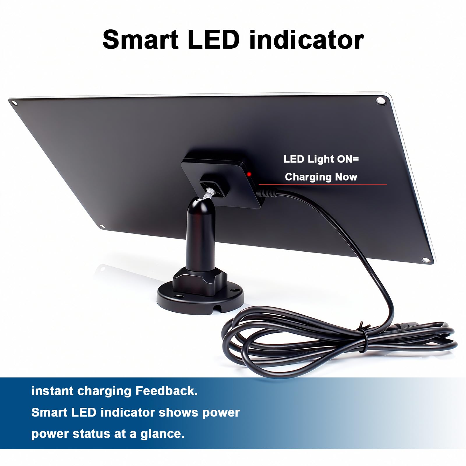 Pannello solare ad alta potenza da 12 W per telecamera di sicurezza, caricatore solare USB-C da 5 V con adattatori micro USB e barile, resistente alle intemperie per il monitoraggio continuo di casa e