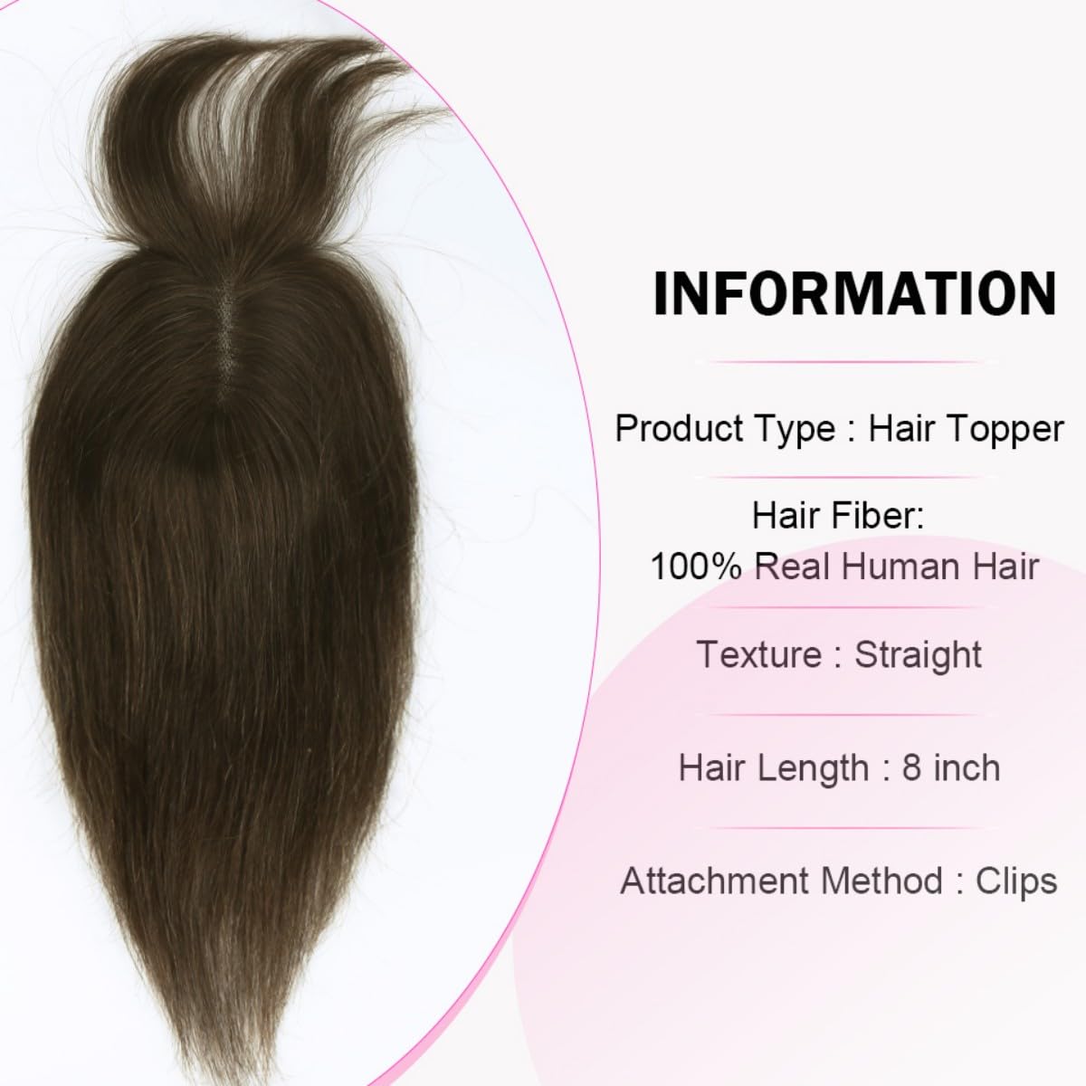 Odir Clip in Bangs for Women Real Human Hair Dark Brown 360° Cover Hairpieces Clin on Fringe Wispy Bangs Hair Toppers for Thinning