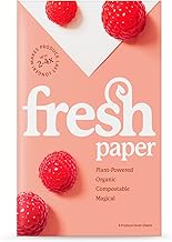 FreshPaper Frischeblätter für Obst & Gemüse – 8 Blätter, wiederverwendbar, hält bis zu 4× länger frisch, plastikfrei, kompostierbar, papier-basiert