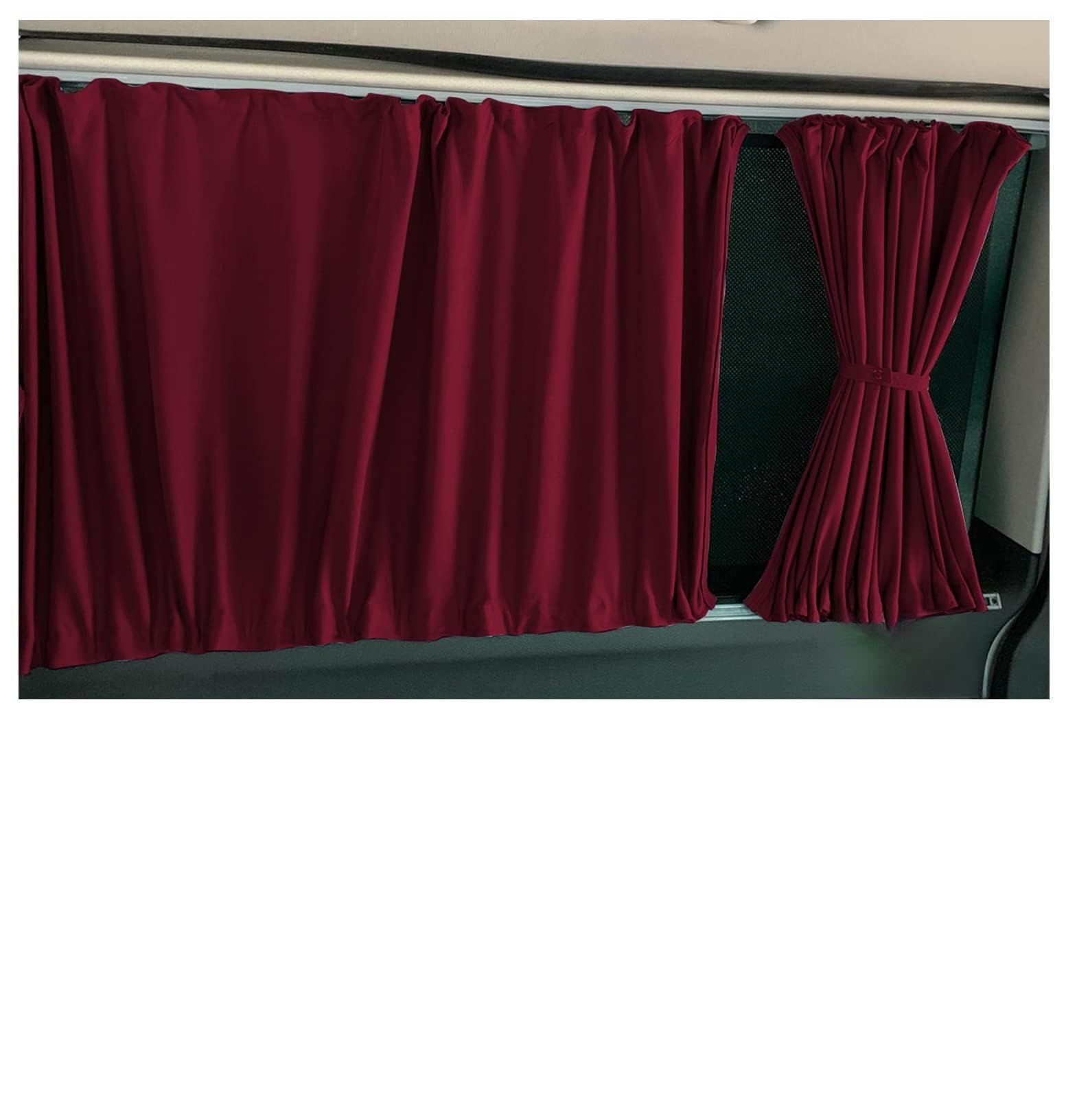 Rideaux De Protection Solaire Bremer Pour VW T5 T6 T6.1 Transporter Caravelle Empattement Long - Noir