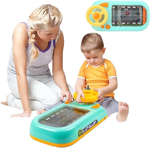 Volante interactivo para niños Nuevo juguete de volante de conducción 2024, juguete de volante para niños con musical, juguete educativo simulado