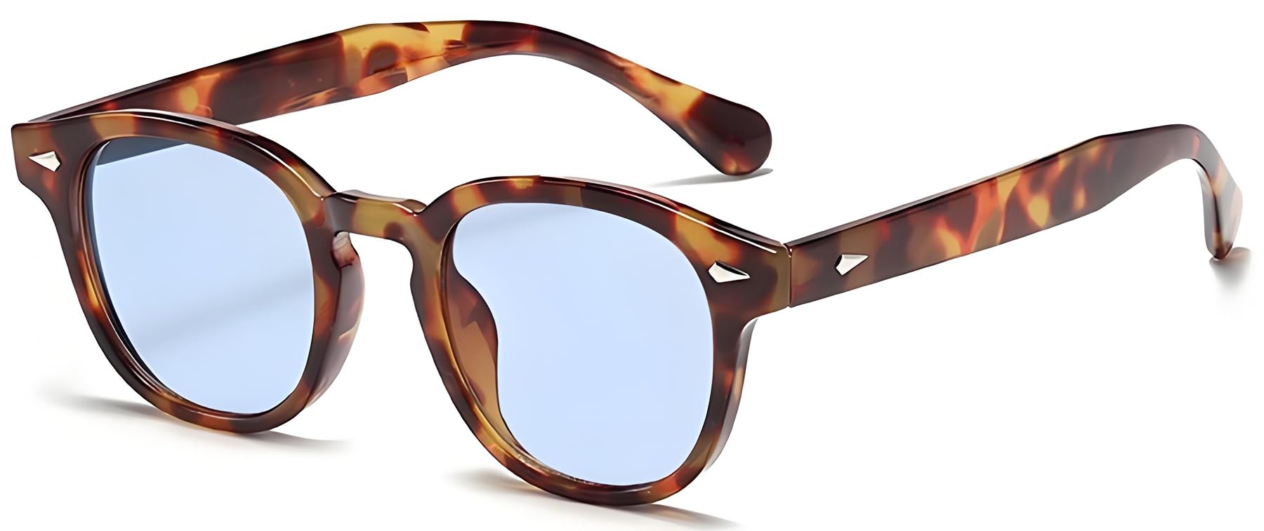 LHSDMOAT Occhiali da sole sportivi vintage anni '70 rotondi UV400 in stile Depp per uomo e donna, occhiali da sole colorati per la guida e i viaggi