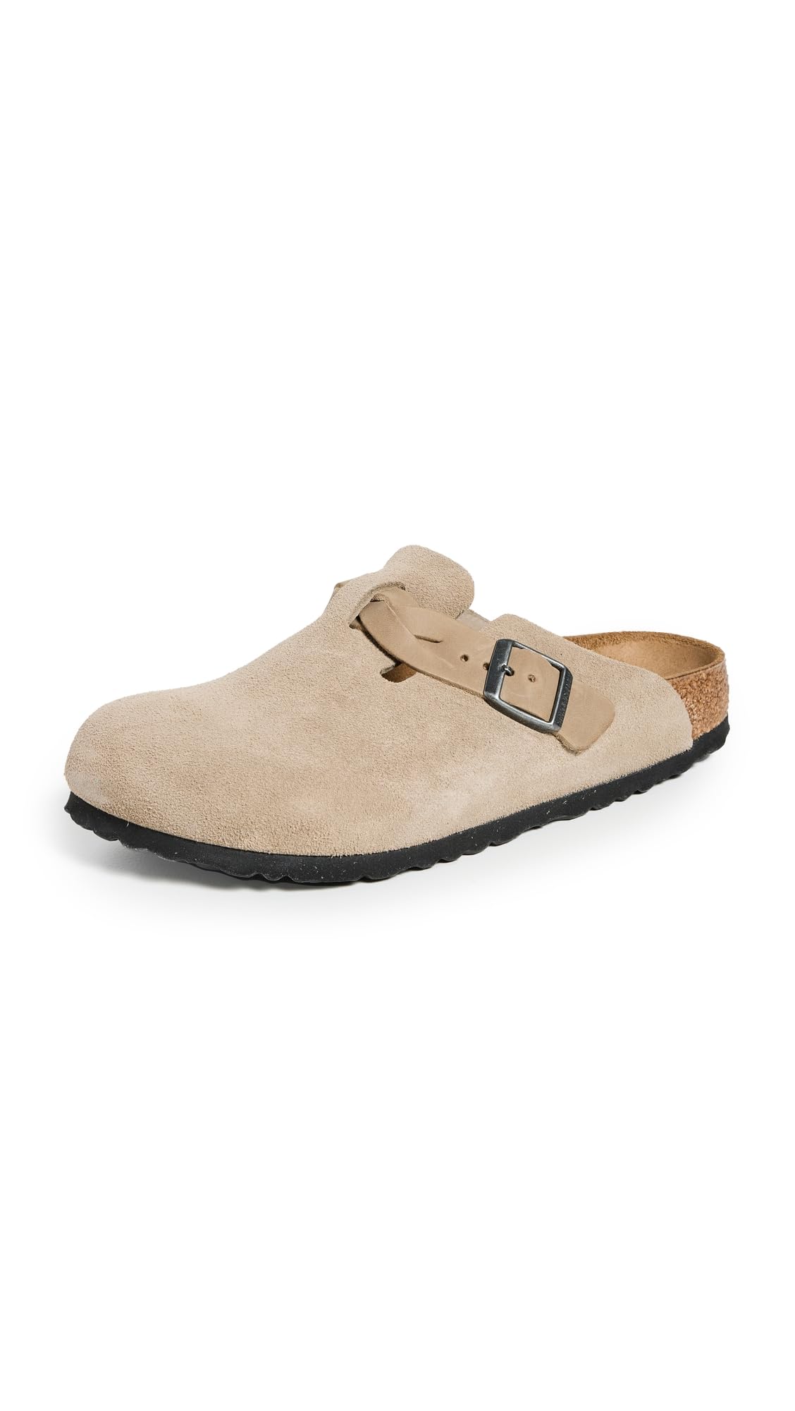 Birkenstock Birkenstock Boston Braid Clog- Suede Taupe EU 39 (US Women's 8-8.5) Narrow