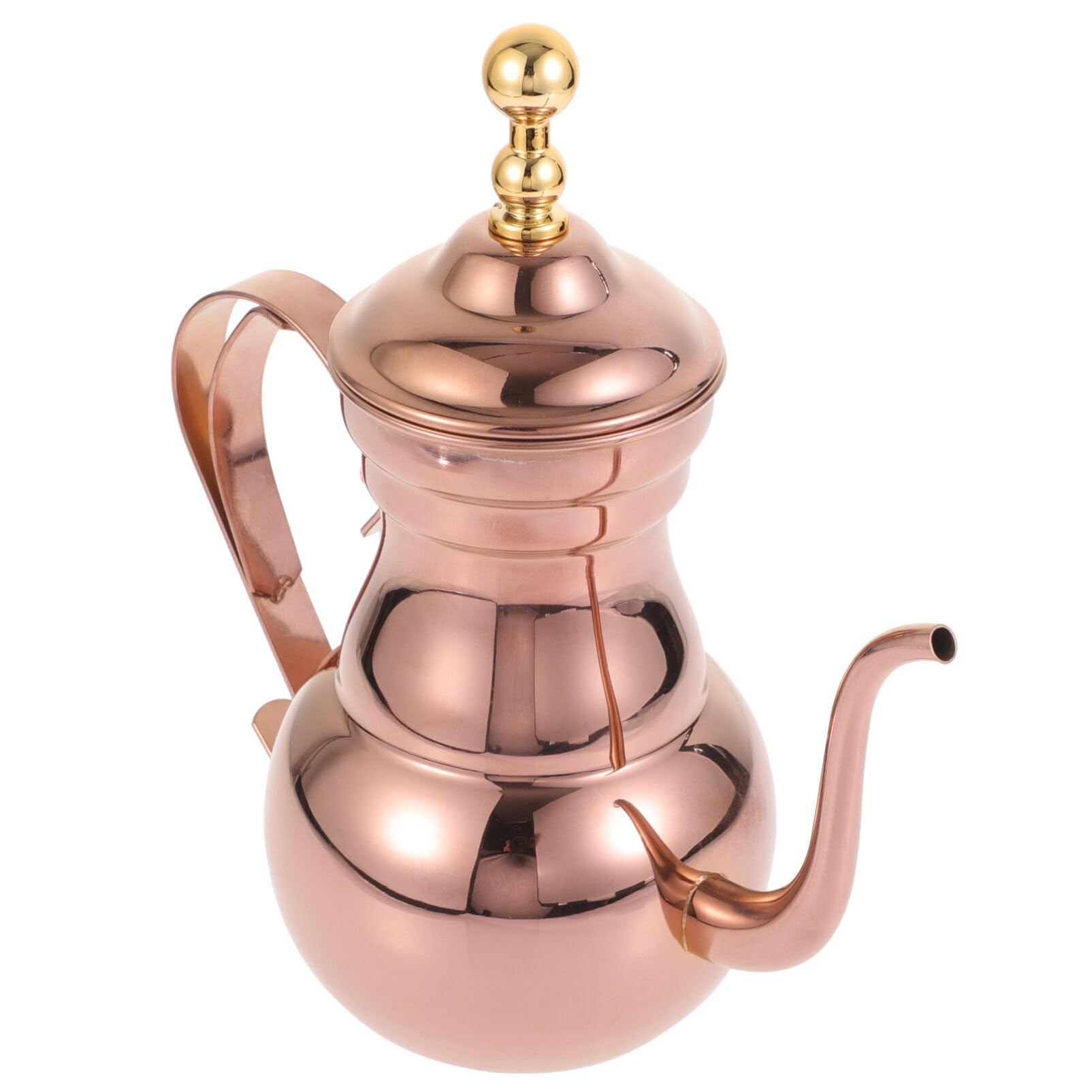 OSALADI Théière en acier inoxydable avec passoire 700 ml Style oriental Bouilloire à café Long bec étroit pour thé Maison Bureau Gastronomie