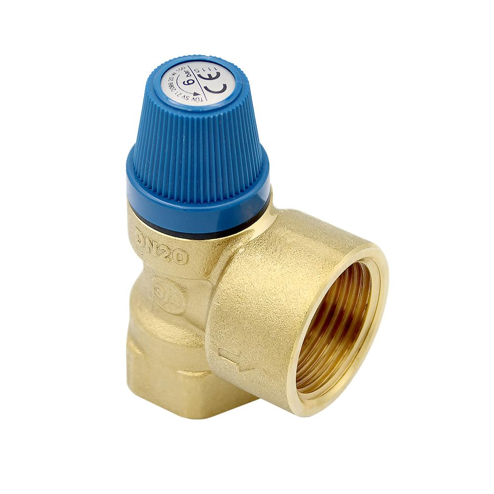 Caleffi Membran Sicherheitsventil 3/4 x 1 Zoll Ansprechdruck 6 bar Überdruckventil Druckventil Heizungsventil Druckbegrenzungsventil Membranventil