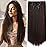 Dark Brown Hair Extensions StrRid Clip in Extension Straight 22Long Synthetic Black Thick Clips on Hairpieces for Women 5PCS Blonde Curly Wavy 18 Easy Installation Cheap White Natural Full Head 5 Oz