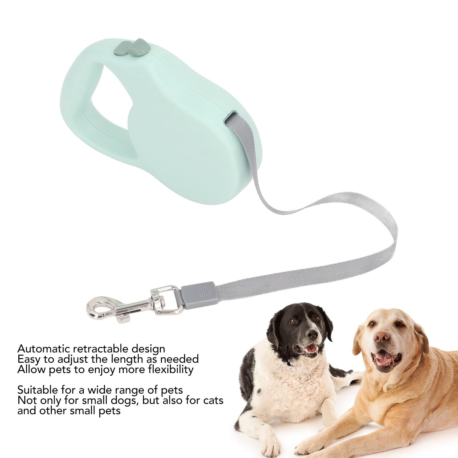 FLEXMAN Retractable Dog Leash, 9.8Ft Auto Retractable Multipurpose Dog Leash, Walking Leash with One Handed Brake for Walking, Traveling, Camping, Picnicking, Hiking, Training (Green)