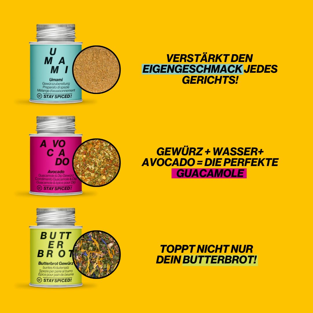 STAY SPICED! Top 9 | Premium Gewürzset in Holzbox mit 9 Gewürzen