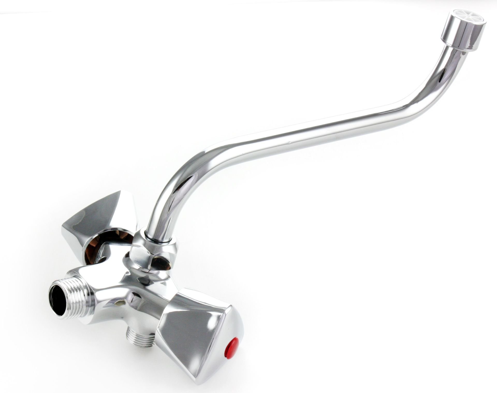 Niederdruck-Armatur für 5 L und 10 L drucklose Obertischwarmwasserspeicher, 1/2" drehbare Ventiloberteile, Chrom