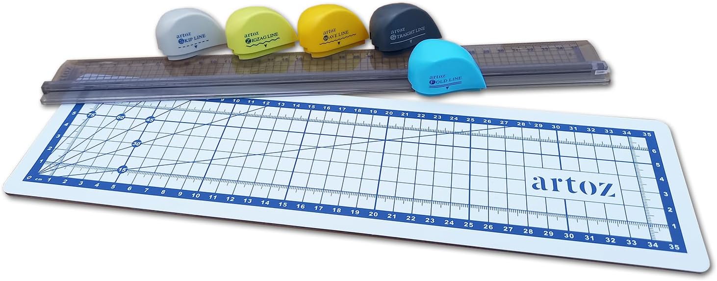 Artoz Lineal Schneideset, 7-teilig - Schneidemaschine für Papier und
