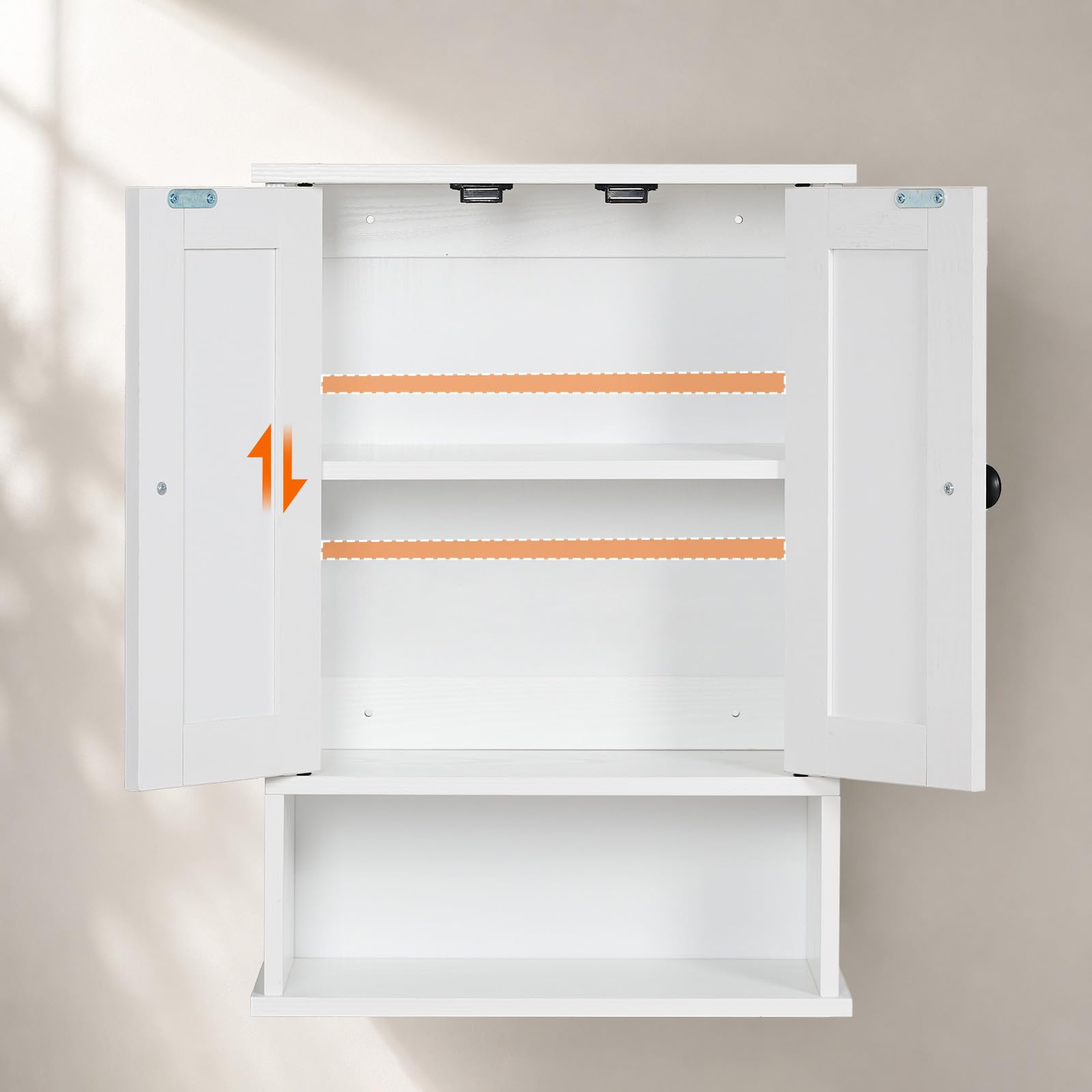 HOOBRO Armoire Murale de Salle de Bains, Placard de Rangement