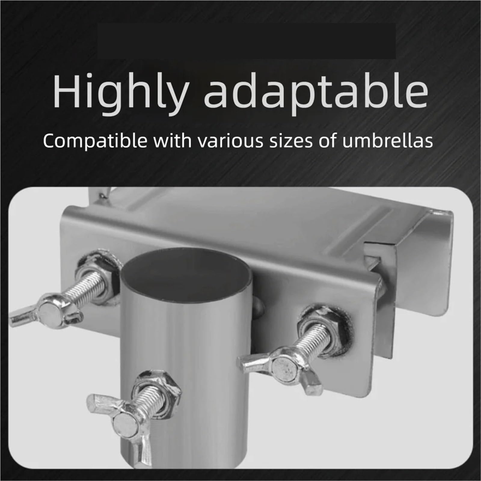 Ombrello Deck Mount 2PCS Regolabile Ombrello Morsetto Staffa Facile da Installare Patio Holder Stabile Antiurto Ombrellone Fissaggio Clip Sedia