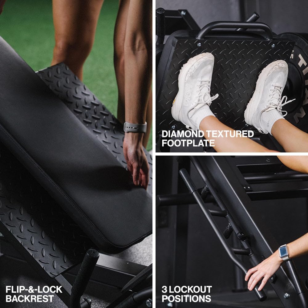 Amazon | Titan Fitness プレート搭載リニアレッグプレス&ハック
