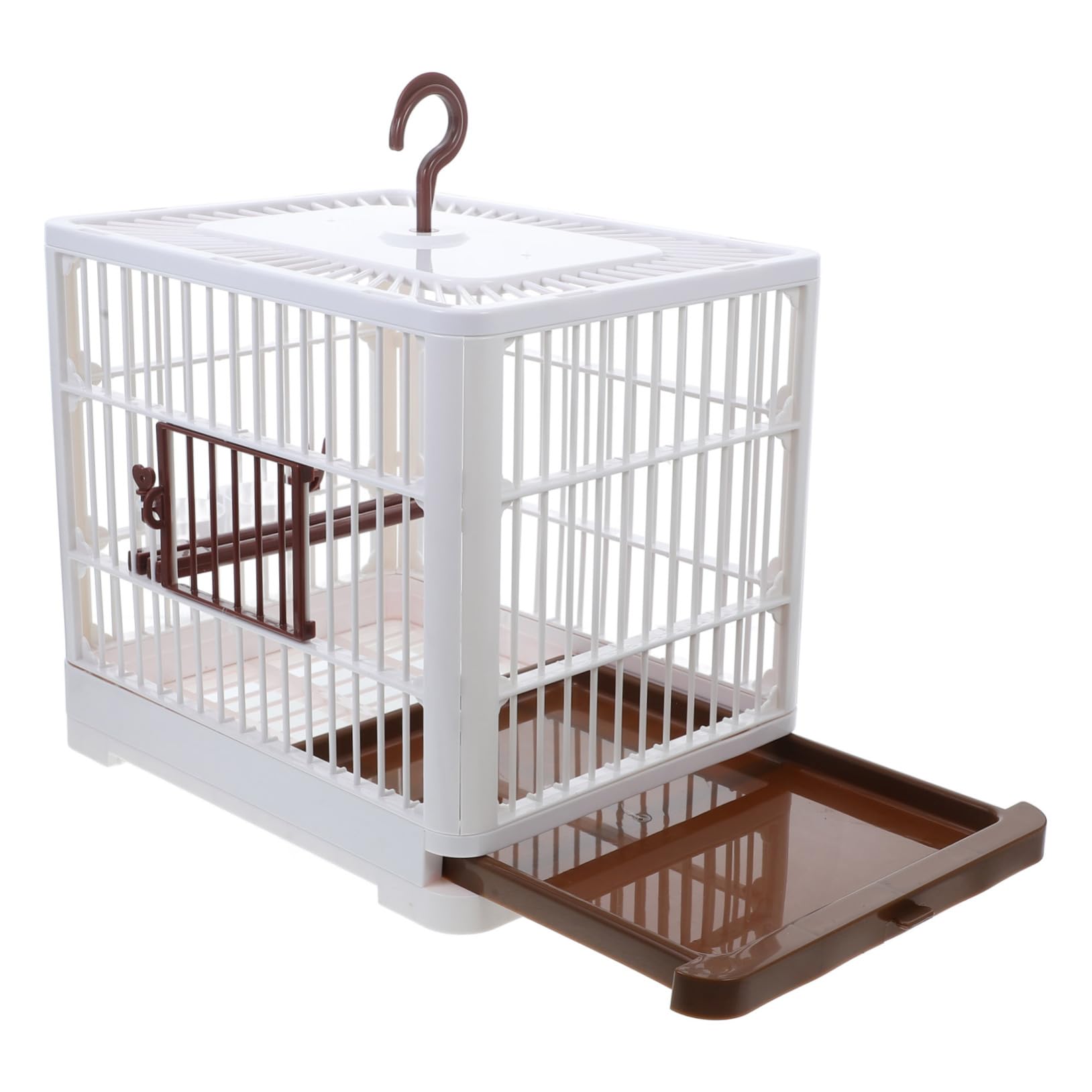 Tragbarer Reisekäfig für Kleine Vögel und Tauben, Abs, Kaffeefarben