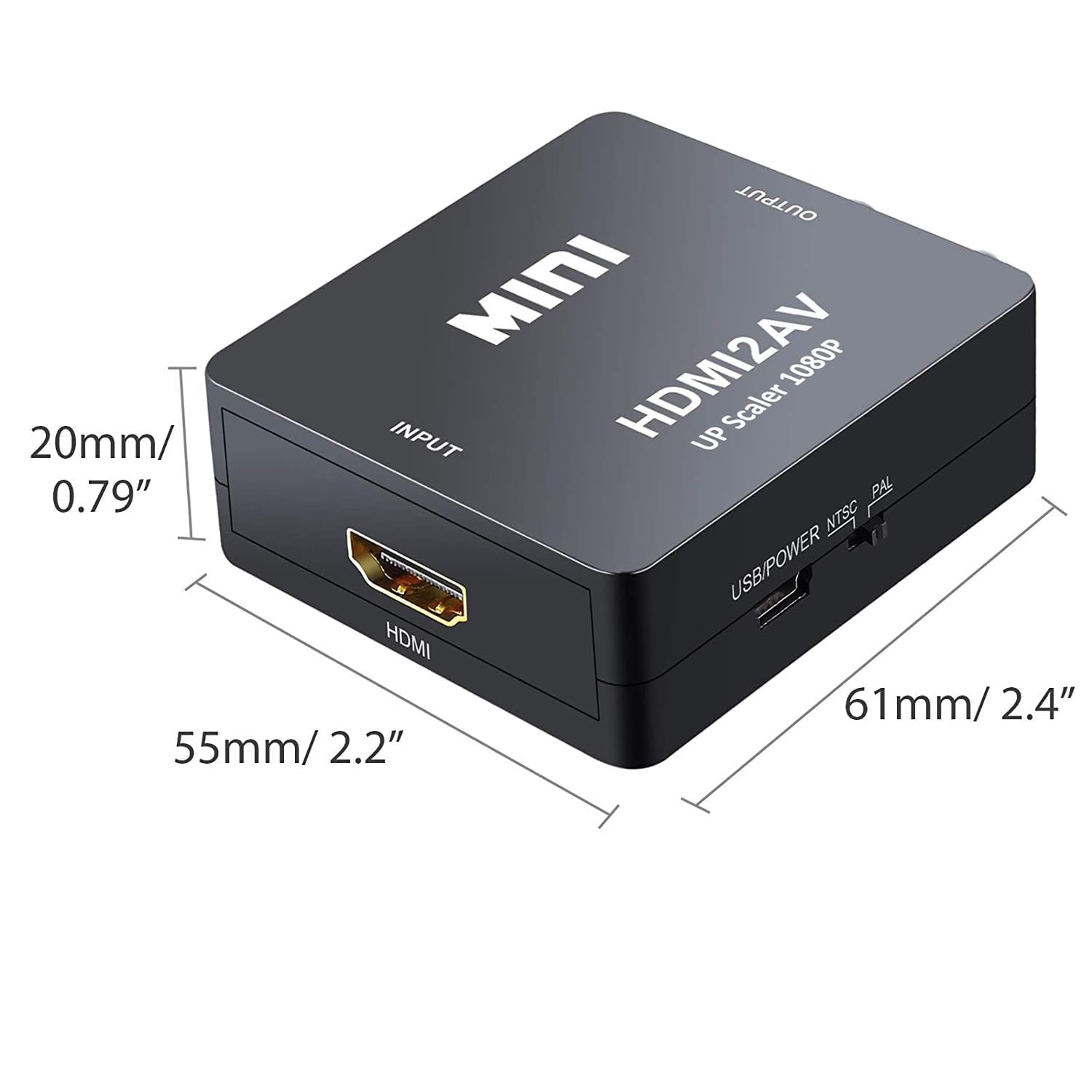 Adapter HDMI na RCA, HDMI na AV CVBS kompozytowy konwerter audio wideo do nowego PS4 Xbox Android TV Box laptopa Chromecast DVD kamera do starego monitora telewizyjnego