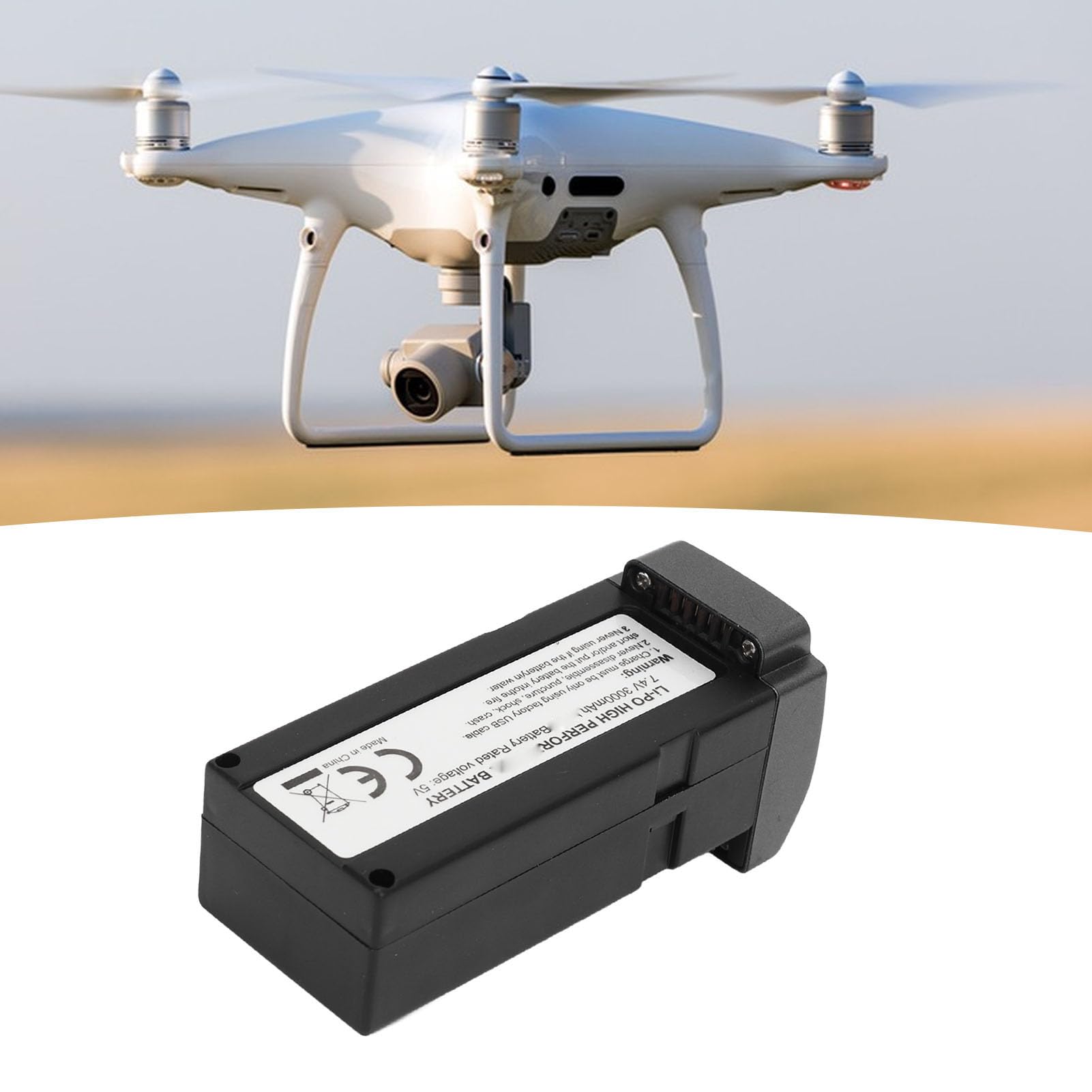 Ochrona baterii drona przed przeładowaniem Ochrona przed zwarciem Bateria litowa drona 7,4 V 3000 mah dla LYERC L600