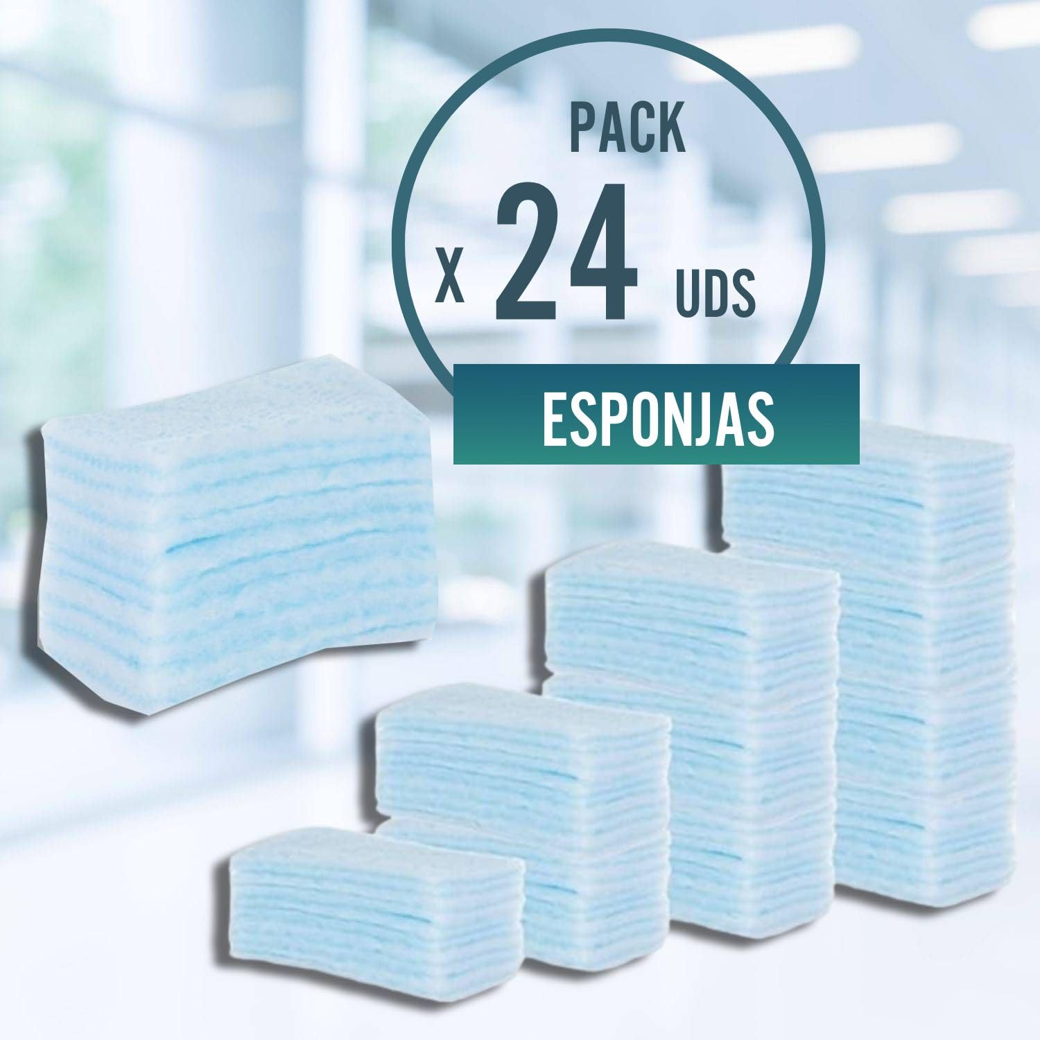 OrtoPrime Esponjas Jabonosas Desechables Bebes y Adultos, Piel Suave y Limpia - Toallitas Jabonosas Baño, Multicolor, 24 Unidades