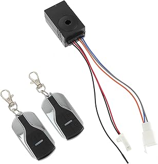 CHICAMPERA Theft Horn Alarm for Scooter with Remote Engine Start Long Distance Security System Keyless Lock Unlock and Veh...