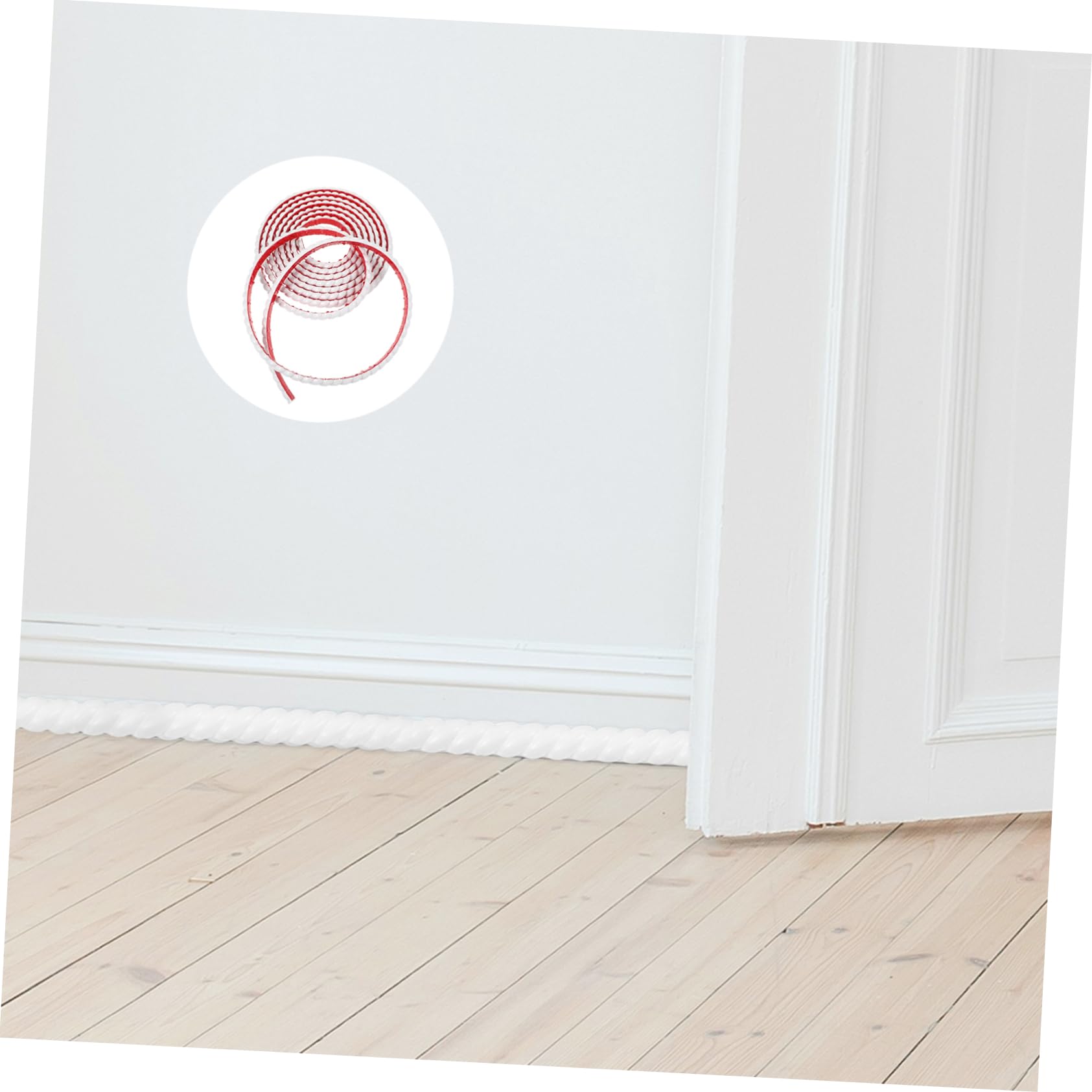 Moldura de Esquina de Pared Flexible de Pvc Color Blanco Autoadhesiva