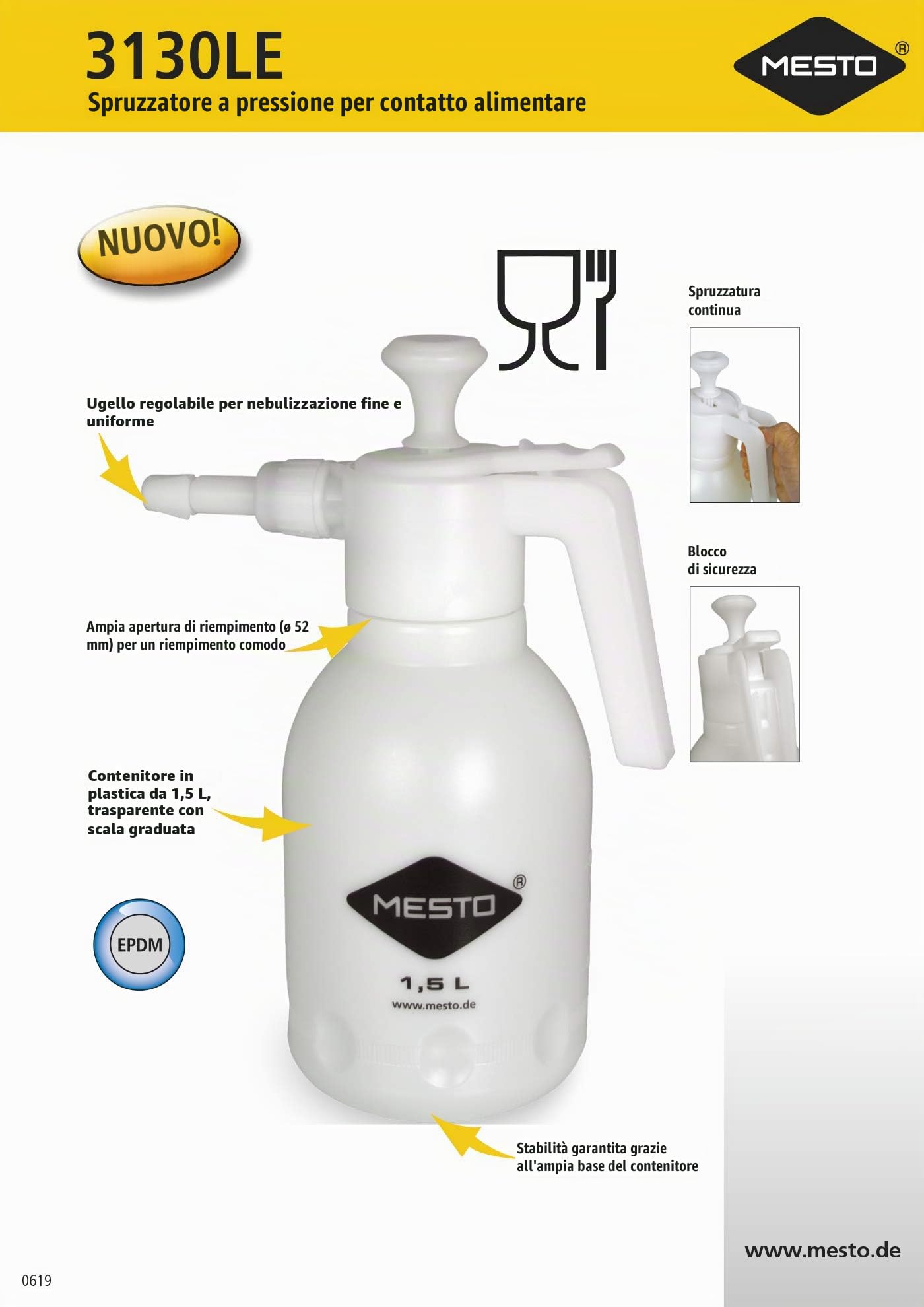Mesto PULV. PRES. 1,5 L EPDM ALIMENTACION