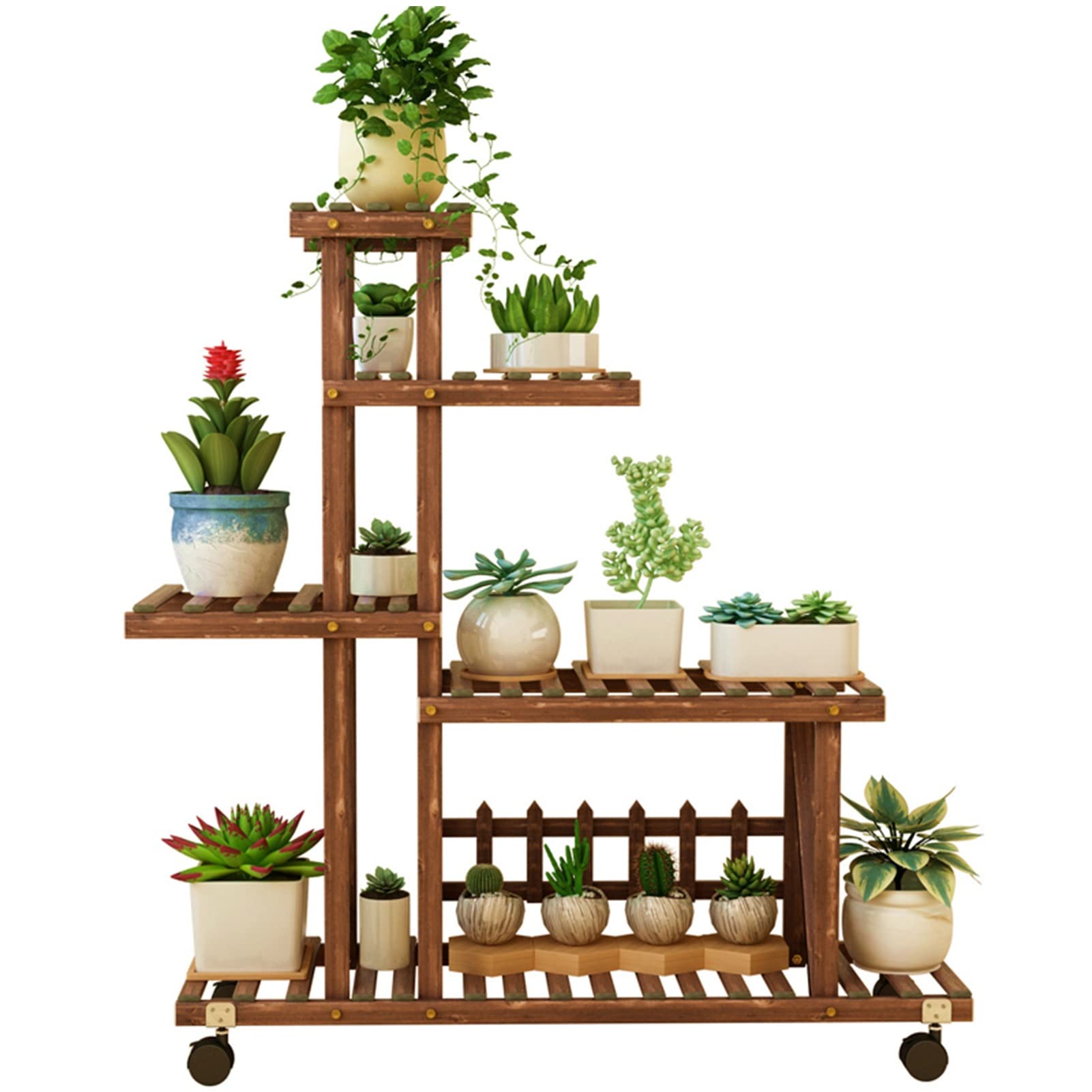 YCDJCSPlanter Flower Pot Holder Flower Racks Indoor/Outdoor Multifunction Storage Shelf Potted Display Stand