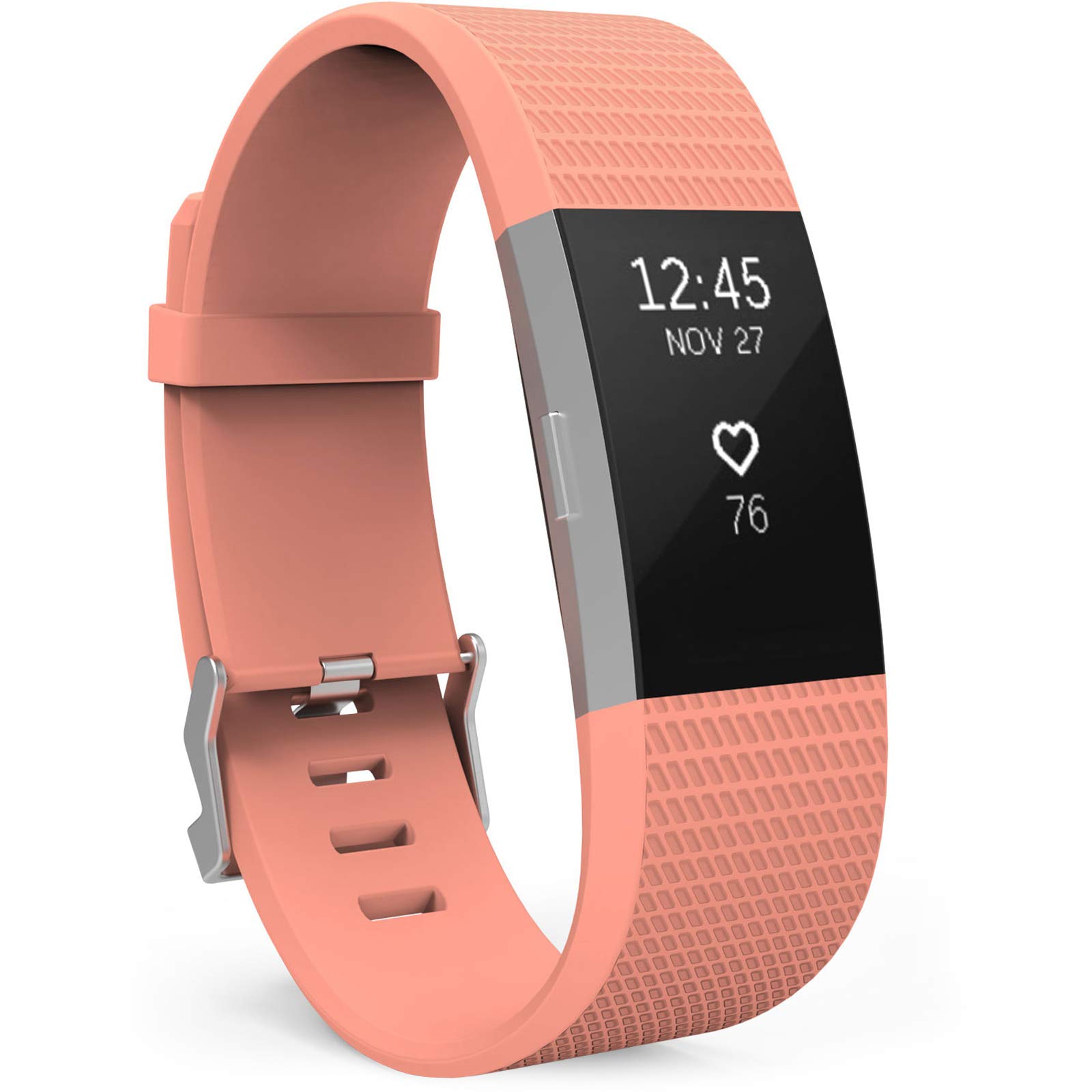 Yousave Accessories Compatible Strap for FitBit Charge 2, Silicone Sport Wristband for the FitBit Charge 2, (Large